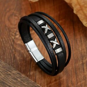 Titan Edge Leather Bracelet